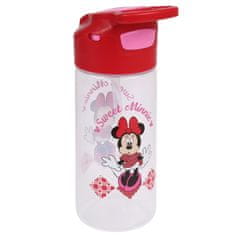 Disney DISNEY Minnie Mouse Steklenica za vodo z ustnikom in ročajem, prosojna steklenica s cevko 450 ml