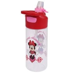 Disney DISNEY Minnie Mouse Steklenica za vodo z ustnikom in ročajem, prosojna steklenica s cevko 450 ml