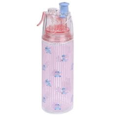 Disney DISNEY Stitch Steklenica za vodo z ustnikom in razpršilnikom, prosojna steklenica za hladne pijače 600 ml