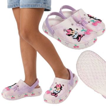 Disney DISNEY Minnie Mouse Dekliške penaste natikače za bazen, debel podplat iz EVA, lahki natikači za deklice