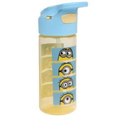 Despicable Me Minions Steklenica za vodo z ustnikom in ročajem, prosojna steklenica s cevko 450 ml