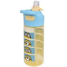 Despicable Me Minions Steklenica za vodo z ustnikom in ročajem, prosojna steklenica s cevko 450 ml