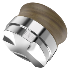Nikcorp Distributer za kavo Premium Barista 58 mm, izravnalnik kave za espresso, nerjavno jeklo in naraven les, profesionalno orodje za enakomerno porazdelitev kave v filtru, ergonomski ročaj, preprečuje