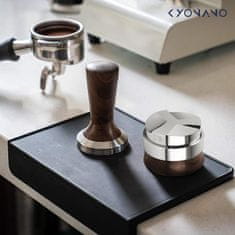 Nikcorp Distributer za kavo Premium Barista 58 mm, izravnalnik kave za espresso, nerjavno jeklo in naraven les, profesionalno orodje za enakomerno porazdelitev kave v filtru, ergonomski ročaj, preprečuje