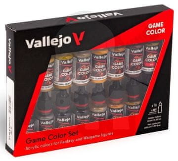 Vallejo VALL-72189 Igra C. Komplet 16 barv za usnje in kovino