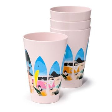 Puckator PKRPCUP08 4 skodelice za piknik 450 ml Volkswagen Waves