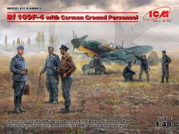 ICM ICM48805 Bf 109F-4 z nemškim zemeljskim osebjem