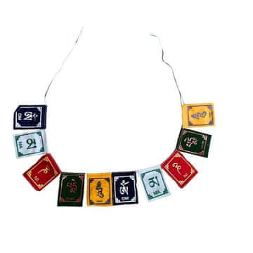 AWGifts AWPFlag-07 srednje žametne tibetanske zastave OM