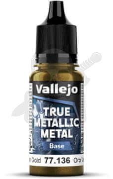 Vallejo VALL-77136 Prava kovinska zelenkasto zlata 18 ml