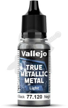 Vallejo VALL-77120 Prava kovinska obsidijansko črna 18 ml