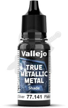 Vallejo VALL-77141 Pravo kovinsko srebro 18 ml