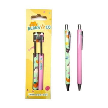Puckator PKPENS45 Komplet 2 kemičnih svinčnikov Bean & Co Cats