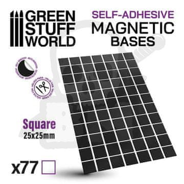 Green Stuff World GSTU503493 Magnetni predrezani lepilni trakovi velikosti kvadratnih metrov 25x25 mm