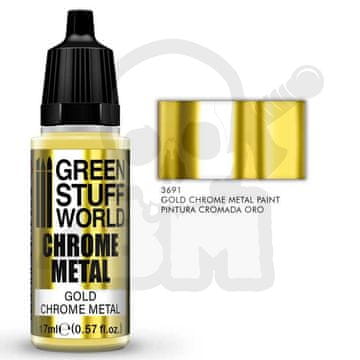 Green Stuff World GSTU510514 Kromirana barva zlata 17 ml