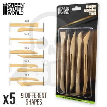 Green Stuff World GSTU521480 Paket orodij za modeliranje x5
