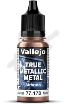 Vallejo VALL-77178 Prava kovinska barva Rjasta kovina 18 ml