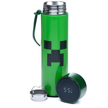 Puckator Termo steklenica s termometrom PKBOT183 Creeper Minec