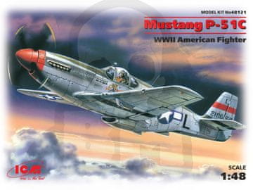 ICM ICM48121 Mustang P-51C, ameriški lovec druge svetovne vojne, model 1:48