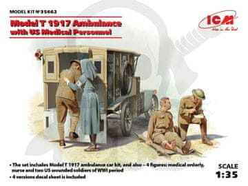 ICM ICM35662 Reševalno vozilo Model T 1917 s posadko