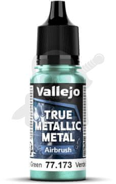 Vallejo VALL-77173 Prava kovinska zelena barva hrošča 18 ml