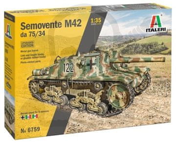 Italeri 1:35 Semovente M42 da 75/34 (nadgrajena izdaja) - model samohodnega topa
