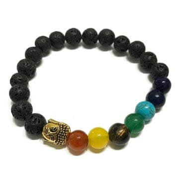 AWGifts AWLavaSB-02 Zapestnica iz kamna Buda Chakra
