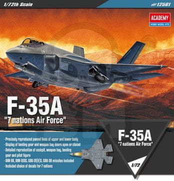 Academy ACAD-12561 F-35A 7 Nations Air Force 1:72