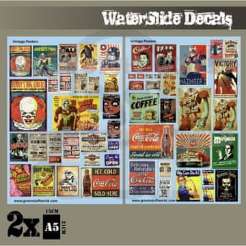 Green Stuff World GSTU503692 Nalepke za vodni tobogan Starinski posterji