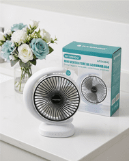Arrango Namizni ventilator z vgrajeno polnilno baterijo za brezžično uporabo