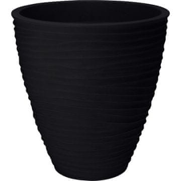 ProGarden Lonec za rože KO-Y54201710 zunanja rebrasta 40 cm antracitna