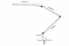 Bentech LTJ16E 16W LED namizna delovna svetilka – črna