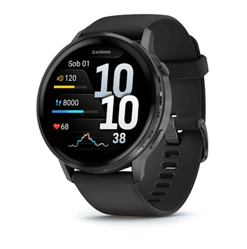 Garmin Venu 4 pametna ura, 45 mm premer, silikon, črna (010-03014-00)