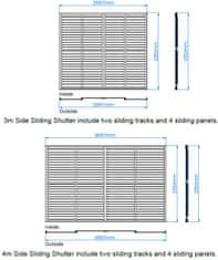 Bellano Living Lamelna stena, drsna, SLIDING SHUTTER, Bellano S25, temno siva, 3 m