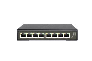 Level One LevelOne Hilbert 8-portni Gigabit Smart Lite mrežni preklopnik, črn