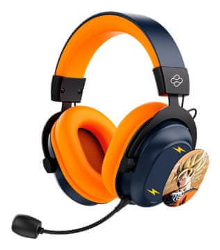 slomart Blade DB2001 Gaming slušalke, žične/brezžične, Bluetooth, črna/siva/oranžna