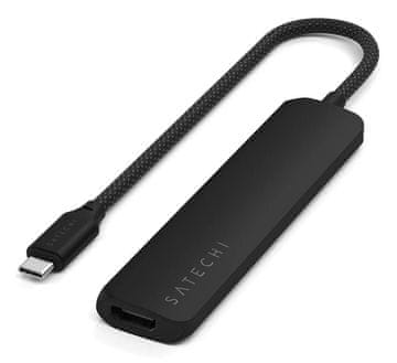 Satechi Satechi ST-P6SK USB-C hub 10000 Mbit/s, aluminij, črna