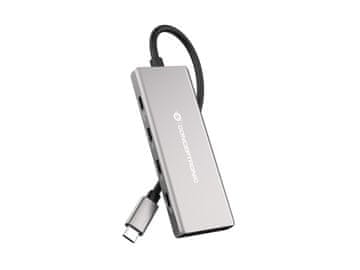 Conceptronic Conceptronic HUBBIES17G USB 3.2 Gen 2 Type-C razdelilnik, 10000 Mbit/s, siv