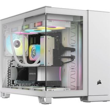 Corsair Corsair 2500X RGB Micro Tower ohišje za računalnik, belo