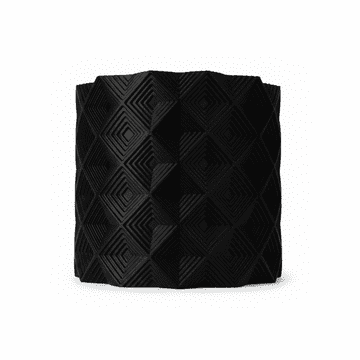 shumee Črn geometrijski 3D cvetlični lonček, moderna prevleka za rastline