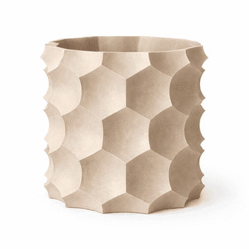 shumee Bež 3D geometrijski cvetlični lonček, sodoben okras za rastline