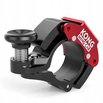 KONG Zvonec za kolo, glasen 100dB, mehanski, rdeč, KONG 54mm