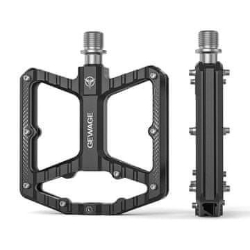 shumee Kolesarska pedala Gewage z aluminijastimi zatesnjenimi ležaji, črna