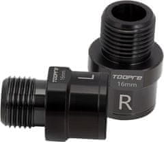 shumee Jekleni adapter distančnik podaljšek za kolesarska pedala 16 mm 2 kosa Toopre