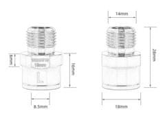 shumee Jekleni adapter distančnik podaljšek za kolesarska pedala 16 mm 2 kosa Toopre