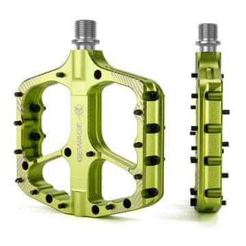 shumee Kolesarska pedala Gewage Green iz aluminija z zatesnjenimi zatiči
