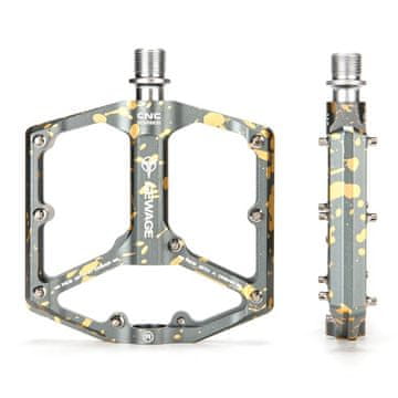 shumee Gewage aluminijasta kolesarska pedala s platformo, 3 zatesnjeni ležaji, siva