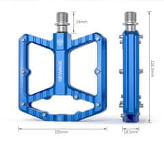 shumee Kolesarska pedala z aluminijasto zatesnjeno platformo, modra