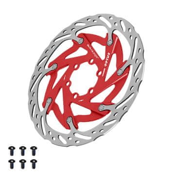 shumee ENLEE plavajoči zavorni disk 160 mm 6 vijakov MTB cestni gravel rdeč