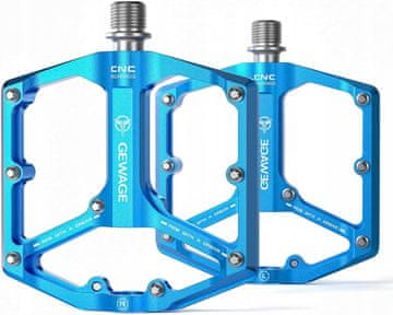 shumee Kolesarska pedala Gewage iz aluminija s platformo, 3 zatesnjeni ležaji, modra