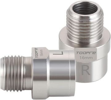 shumee Jekleni adapter distančnik podaljšek za kolesarska pedala 16 mm 2 kosa Toopre